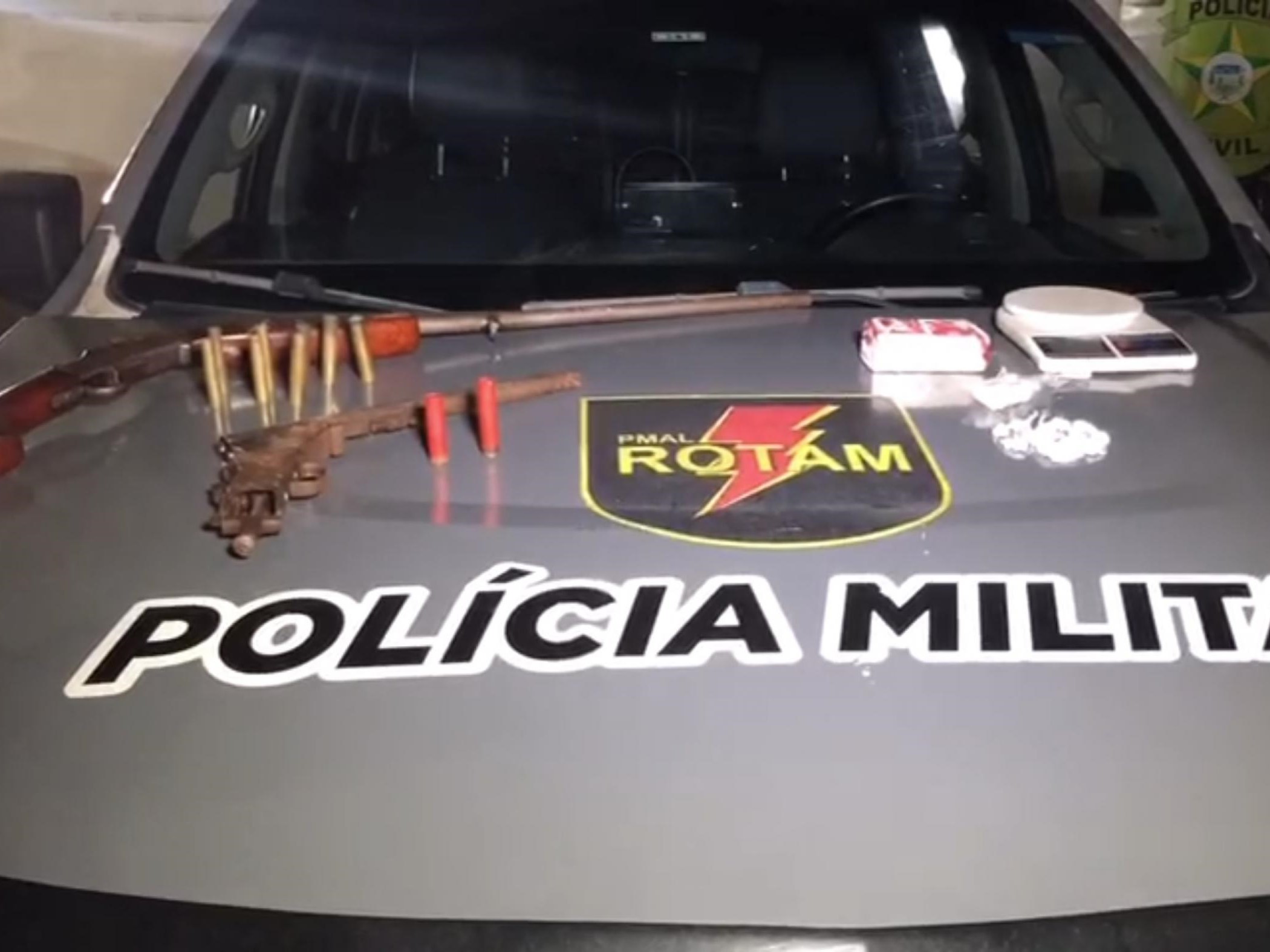 Operação integrada prende dois homens com armas e drogas no município do Pilar