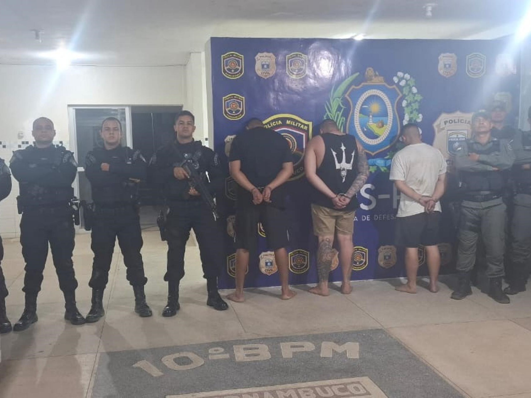Polícia Militar prende três suspeitos de homicídio após ação integrada com PM de Pernambuco
