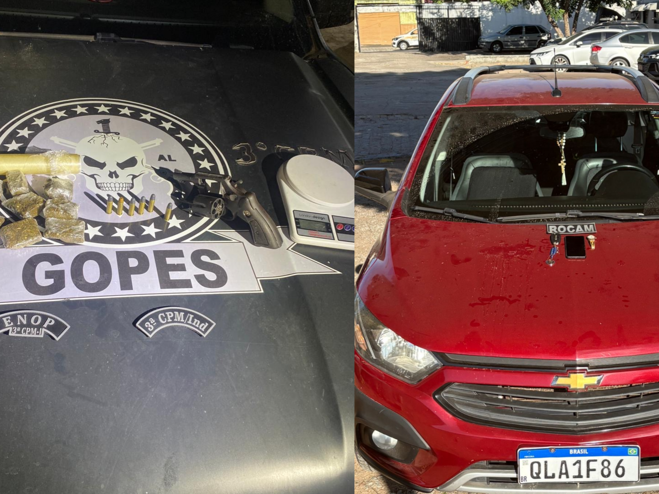 Polícia Militar registra prisões e apreensão de arma e drogas no interior